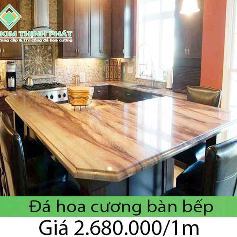 Bếp đá hoa cương thiên nhiên thi công đường nét đẹp nhất là gì mua ở đâu granite