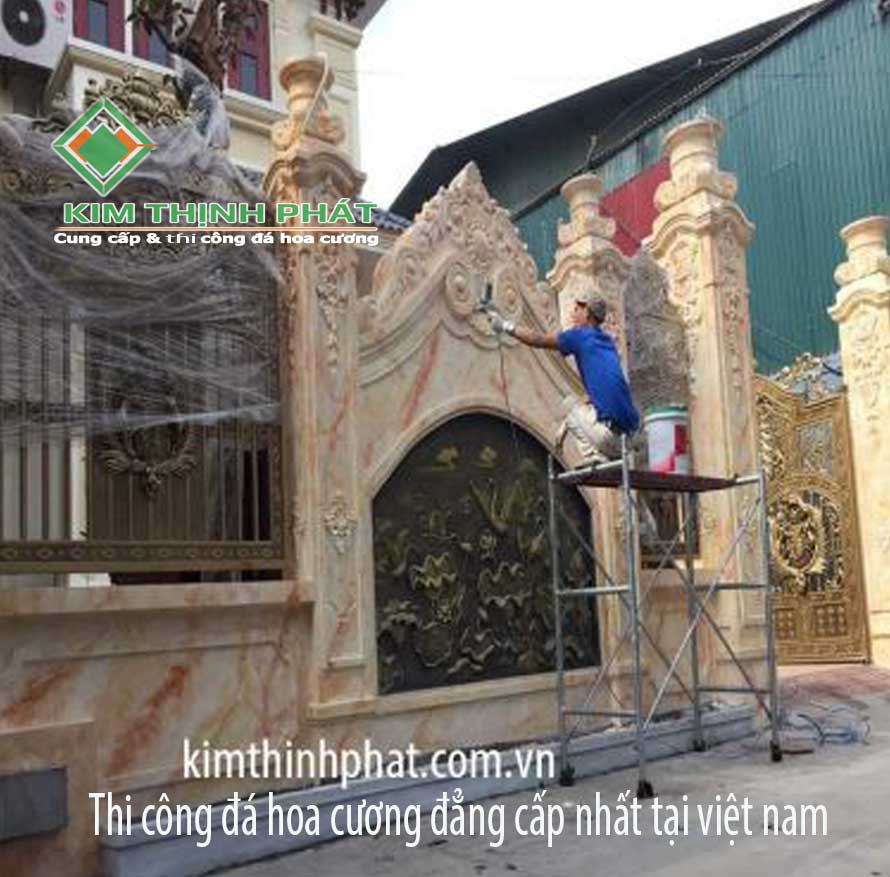 Thi công đá hoa cương cổng nhà