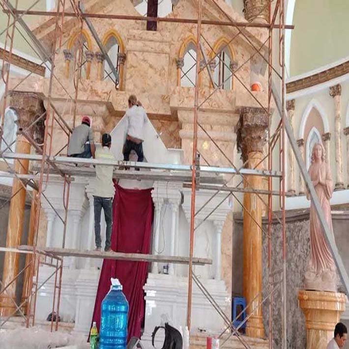 Đá hoa cương cột tròn
