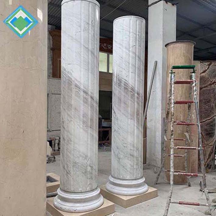 Thi công cột đá hoa cương