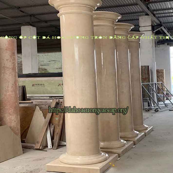 Thi công cột đá hoa cương