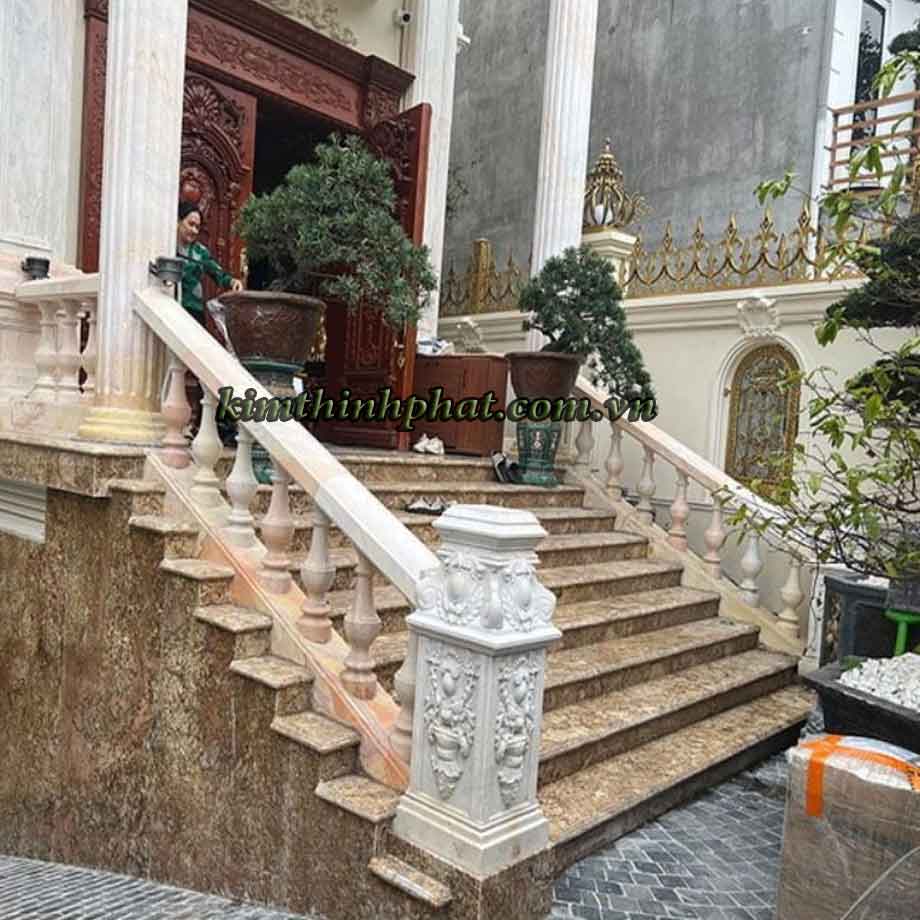 Thi công đá hoa cương lan can