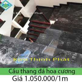 Cầu thang đá hoa cương đen 40