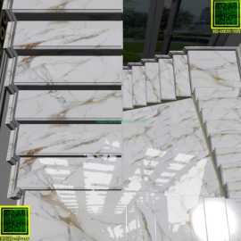 Thi công đá hoa cương cầu thang 005