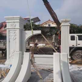 Cột Đá hoa cương màu trắng đẹp sang trọng